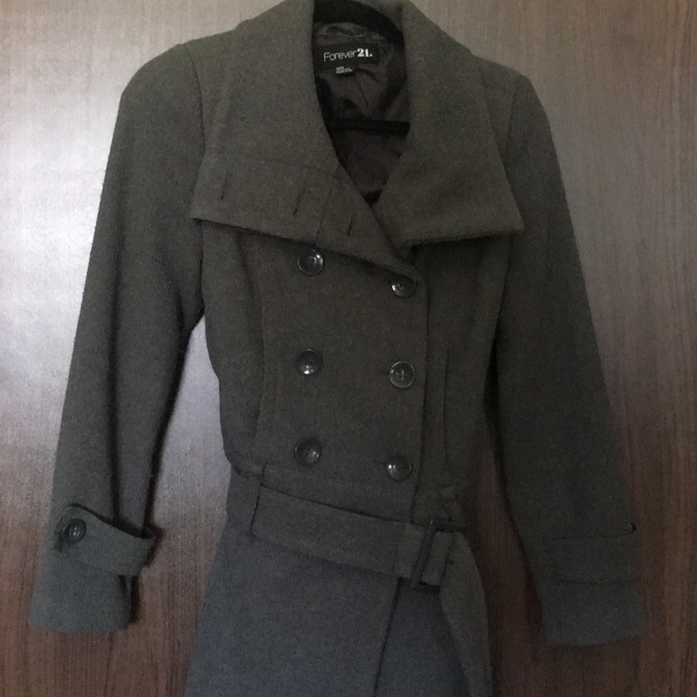Grey Forever 21 Trenchcoat
